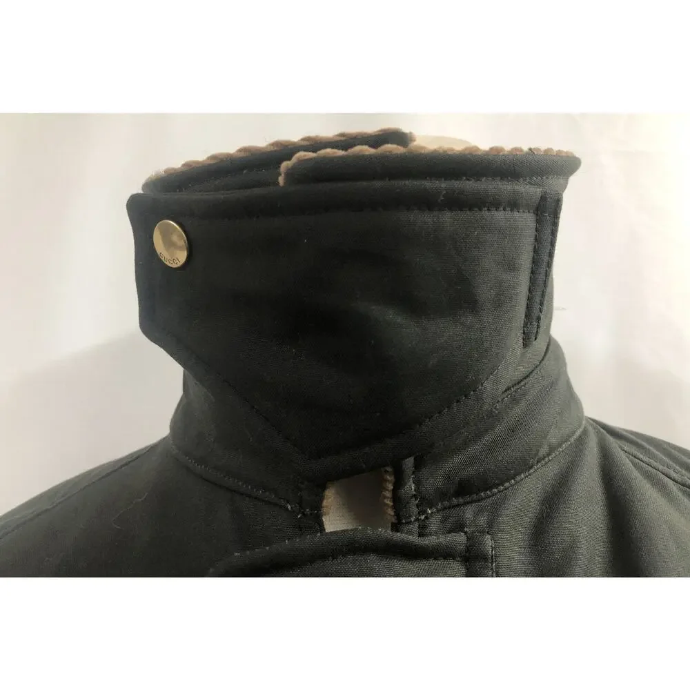 New With Tags Gucci Tiger Embroidered Shearling Field Jacket 50EU/M-L $4650.00